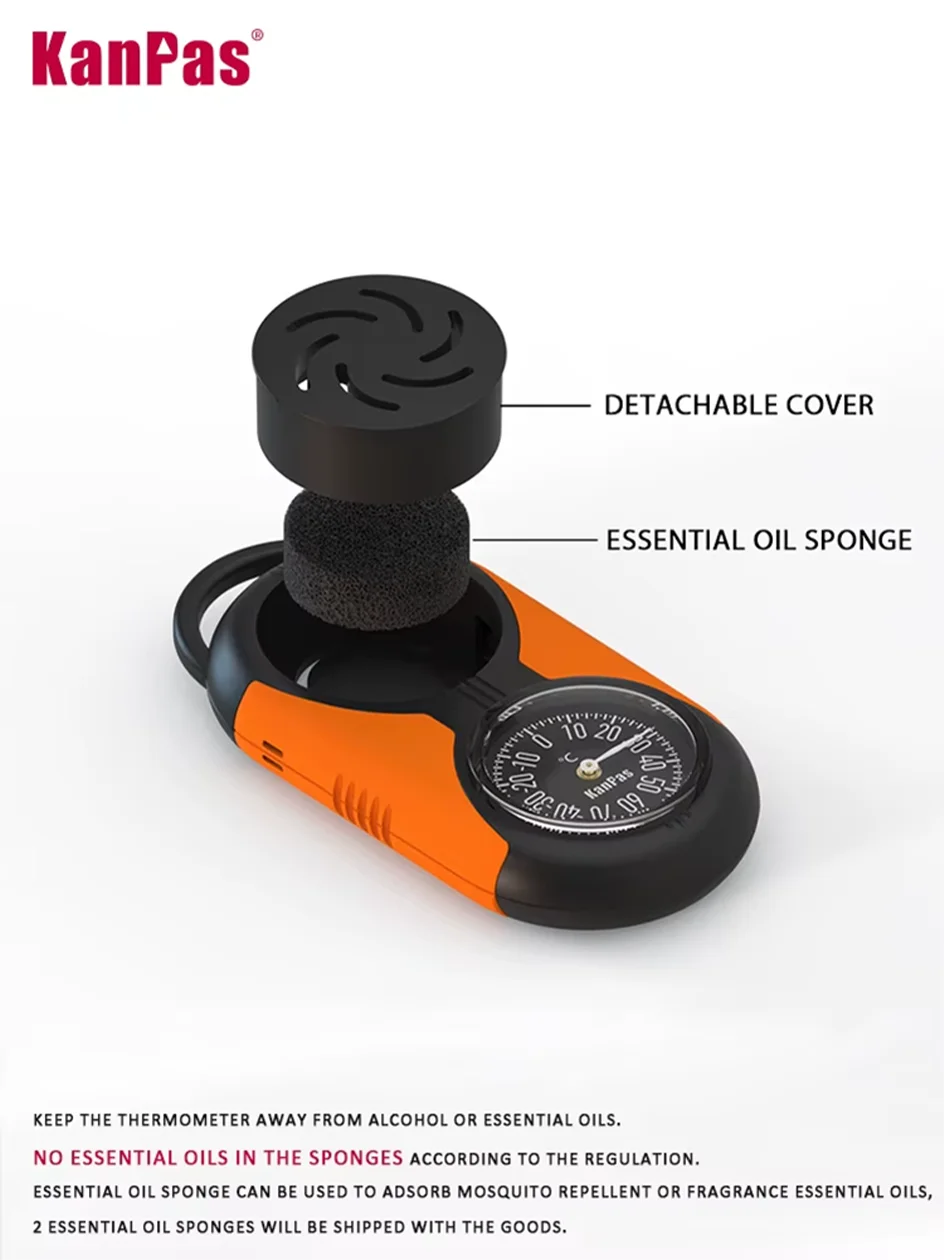 KANPAS Thermometer Compass Kit /Quality Thermohygrometer Kit / for Outdoor, Camping,Hiking,Trekking,hunting,LiveSaving,Survival