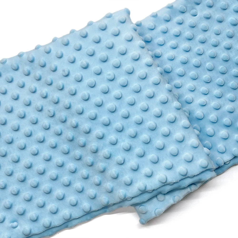 Minky Dot Fabric For Baby Comfort Blankets 1mm Pile Length Polyester Single Sided Swaddle Baby Crying Comfort Plush Fabric