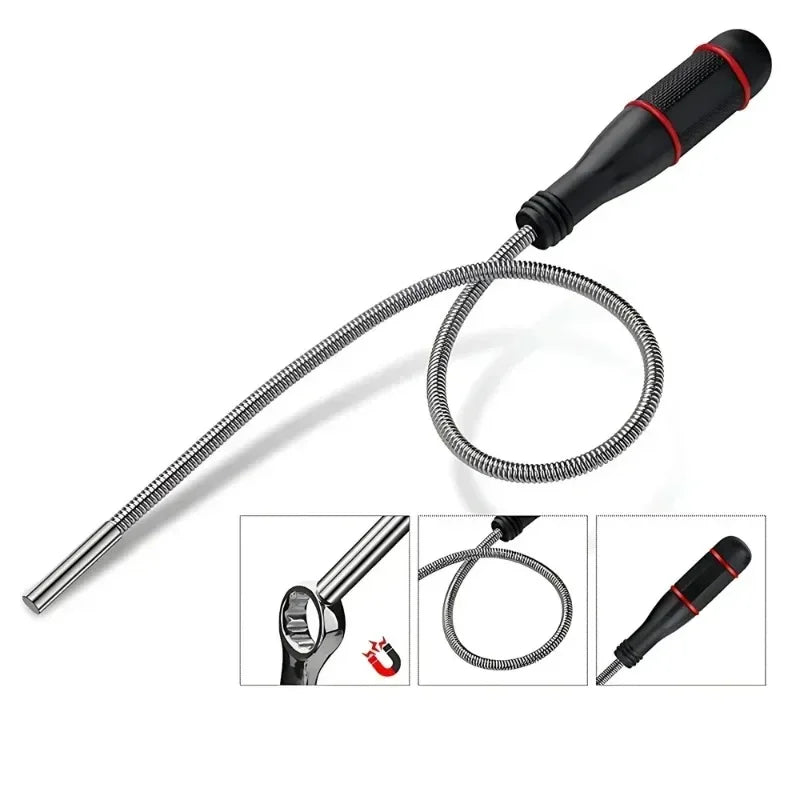 Flexible Magnetic Grabber Tool Heavy Duty Bendable Claw Pickup For Screws Nuts Keys Bolts Garage Workshop Retrieval