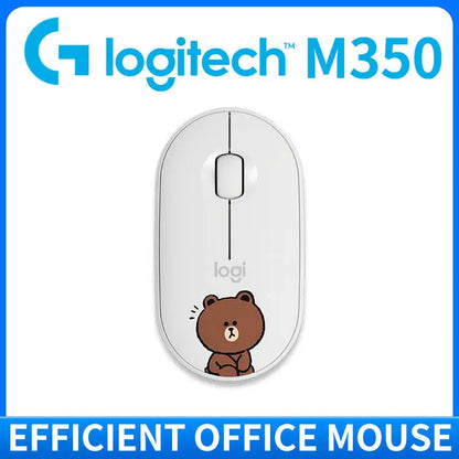 Logitech M350 POP Wireless Mouse Dual Mode Bluetooth 2.4Ghz Silent Click 18-Month Battery For PC Laptop Travel Office