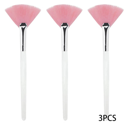 3/9 Pieces Facial Fan Mask Brushes Soft Mask Brush Applicator Esthetician Facial Mask Brushes For Women Girls Cosmetic Tools