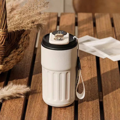 Stainless Steel Insulated Cup Display Temperature Coffee Cup Intelligent Car Mounted Water Cup Gift Drinking Tool