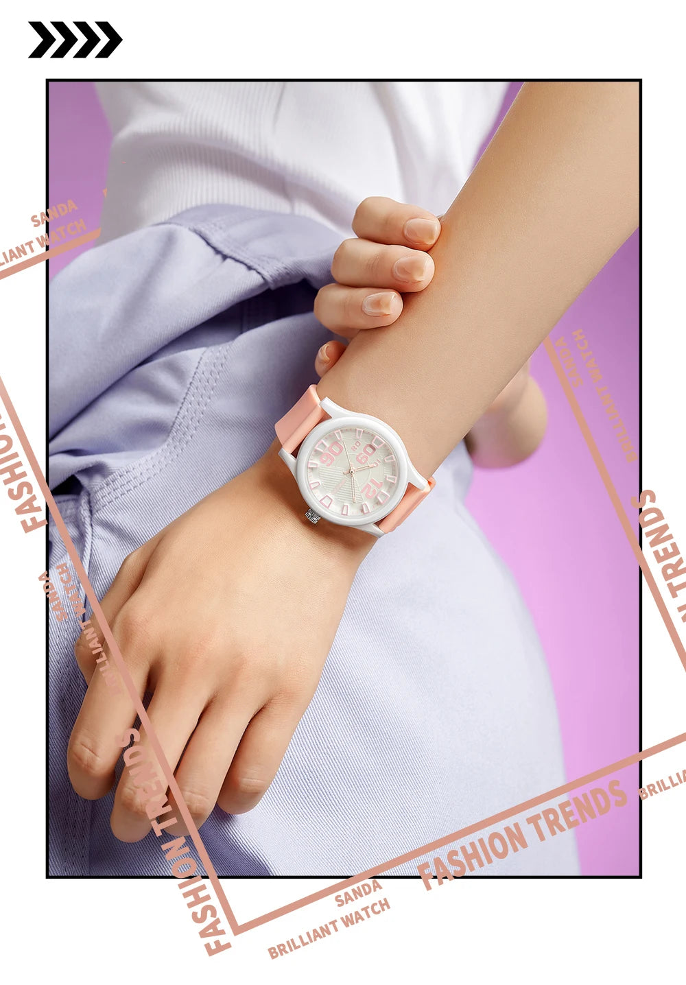 SANDA 3252 Fashion Simple Student Quartz Watch Popular Style Waterproof Suitable For sports And Life And It Is a Gift For Friend