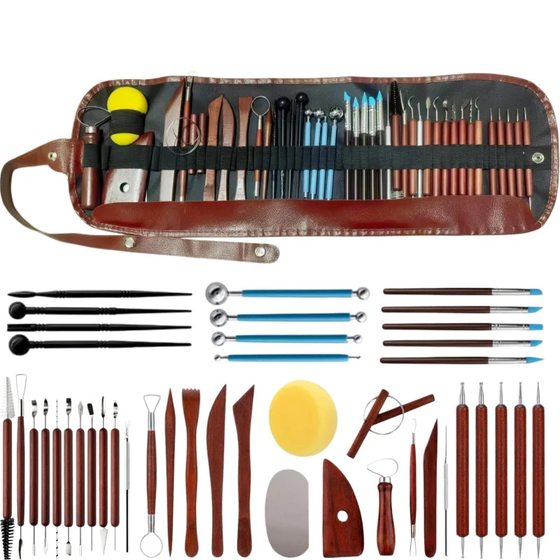 Pottery Clay Sculpting Tools Kit  Ceramic Wax Clays Carving Tools for Art Craft Pottery Sculpting Modeling Tool Set