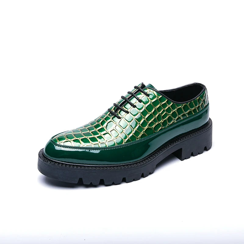 New High-End and Trendy Pointed-Toe Leather Shoes for Men's Business Formal Wear British-Style Korean Casual Shoes