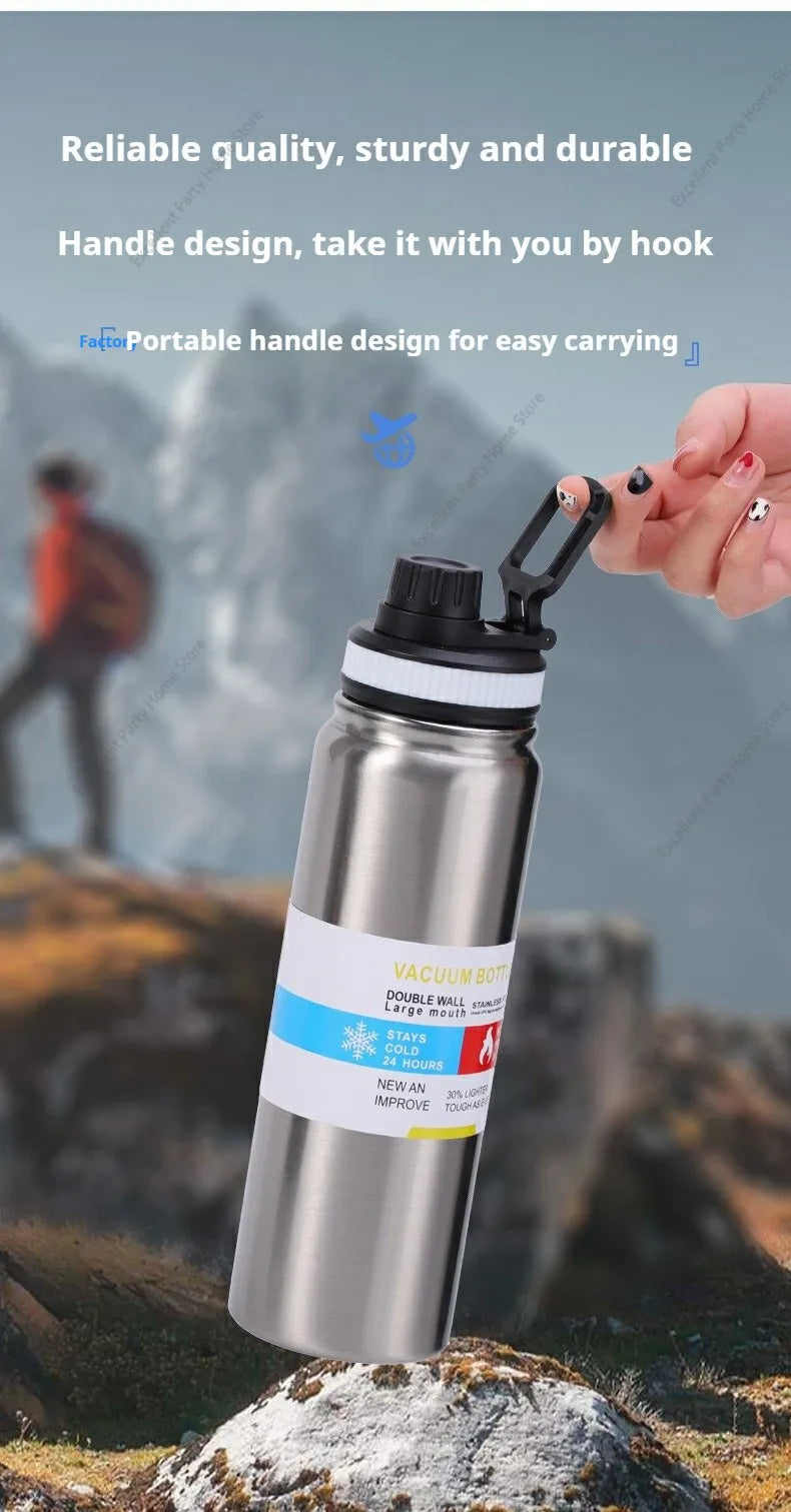 600/800/1000ML Thermos Bottle Stainless Steel Car Thermal Cup Keeps Cold and Heat Thermal Mug Sports Insulated Cup Vacuum Flask