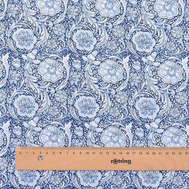 Chainho,Printed Twill Weave Cotton Fabric,DIY Qulting Sewing Material,Patchwork Cloth,Blue Series,6 Designs,3 Spiecification