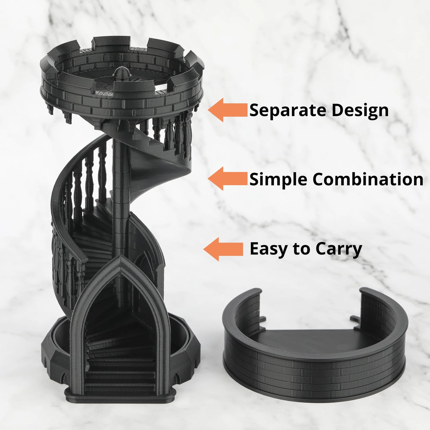 Dice Tower, RPG Collectible for Roleplaying Tabletop Games, Delivers Random Rolls Atmosphere to Every Session