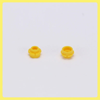 300PCS Moc bricks 24866 Round 1x1 with flower edge Compatible Building Blocks 5 petals flower parts DIY Assembles Creative Toy