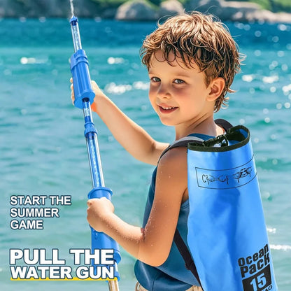 15L Large Capacity Backpack Pull Type Children Water Gun Adults Pump Power Manual Water Squirt Guns Summer Outdoor Toys for Kids