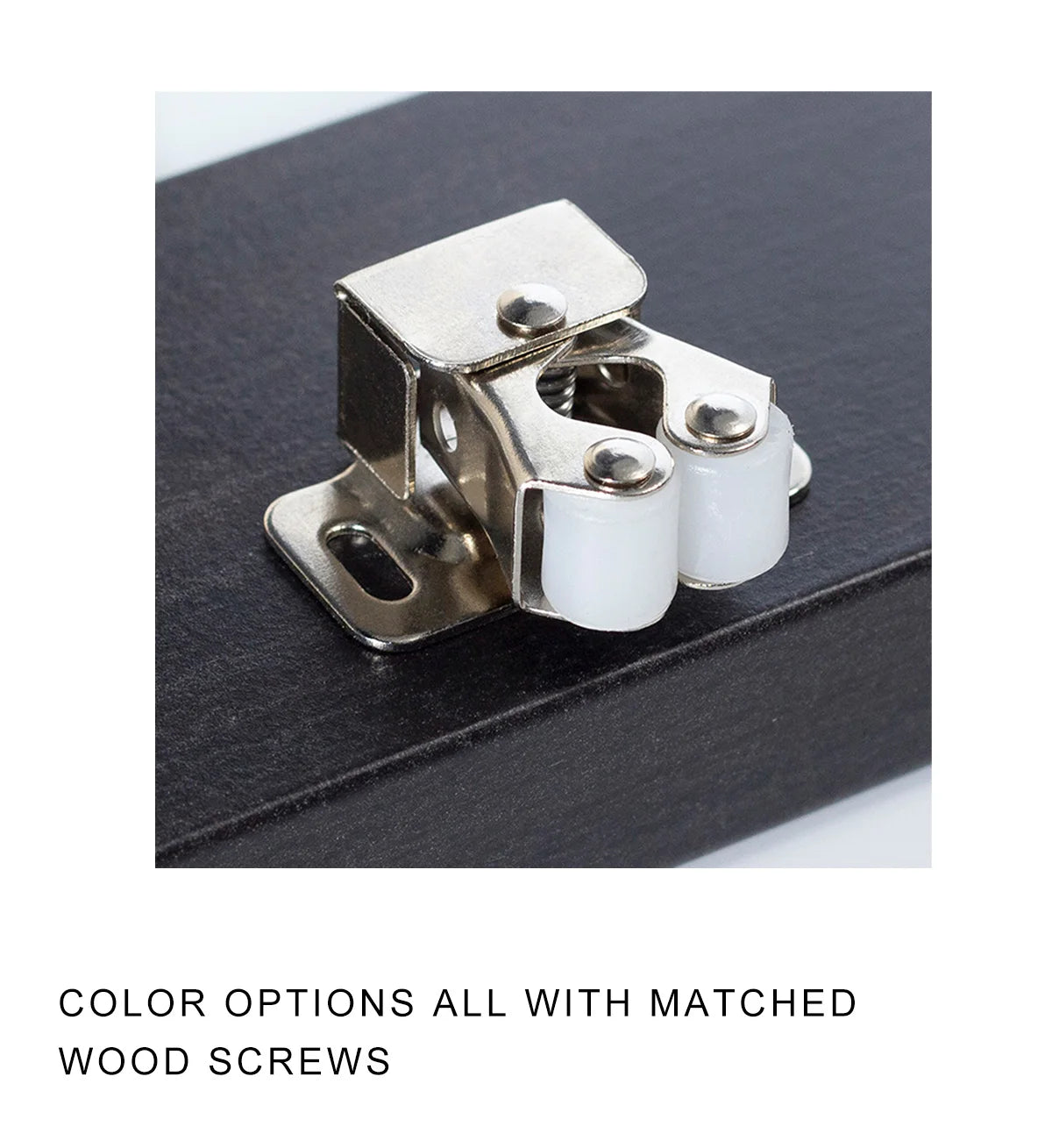 Furniture Door Stoppers Antique Copper Color Cupboard Cabinet Door Roller Latch Twin Double Catches with Striker and Free Screws