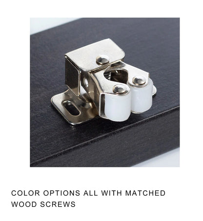 Furniture Door Stoppers Antique Copper Color Cupboard Cabinet Door Roller Latch Twin Double Catches with Striker and Free Screws