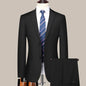 Suit (Blazer+Pants) Men's Fashion Business Outdoor Gentleman Trend Solid Color Casual Slim-fit Wedding Host Gentleman Suit S-6XL
