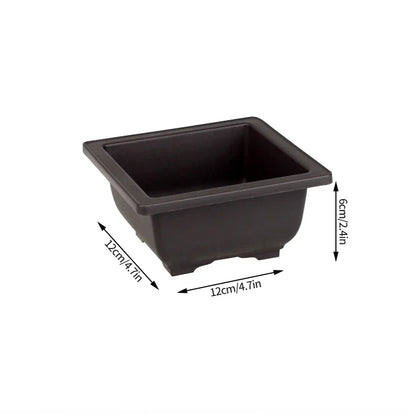Rectangular Square Flowerpots Imitation Purple Clay Succulent Plants Pots Oval Pots Outdoor Garden Landscape Bonsai Pot Trays