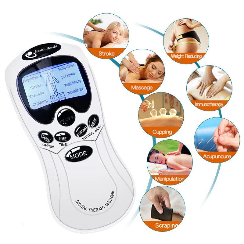 Electric Tens Unit Massager Muscle Digital Massage Electric Body LCD Display Machine Meridian Physiotherapy Digital Massage Tool
