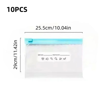3 Sizes Food Grade Reusable Fresh Keeping Bags Zip Lock Seal Stand Up Storage Bags for Fridge Food Organization For Home Fridge
