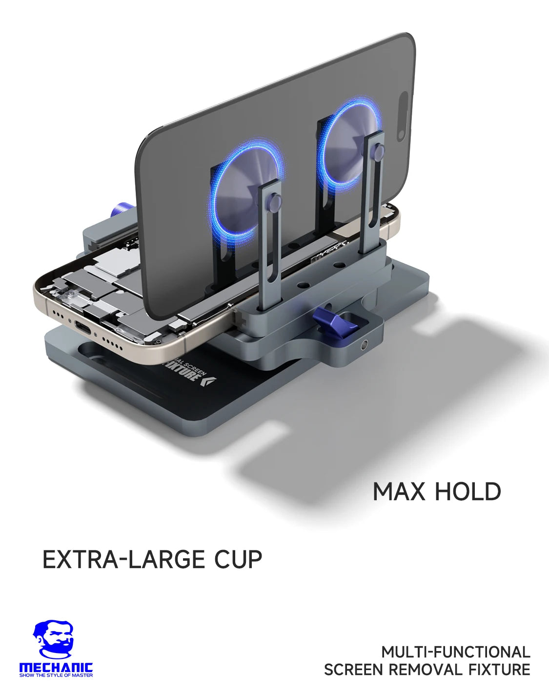 MECHANIC CP8 360° Rotating Screen Removal Fixture Universal Phone LCD Back Cover Separator Clamp Mobile Repair Fixture Tool