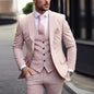 Green Mens Suits Casual 3 Pieces Slim Fit Notch/Peak Lapel Formal Wedding Groom Wear Blazer Tuxedos for Party(Blazer+Pants+Vest)