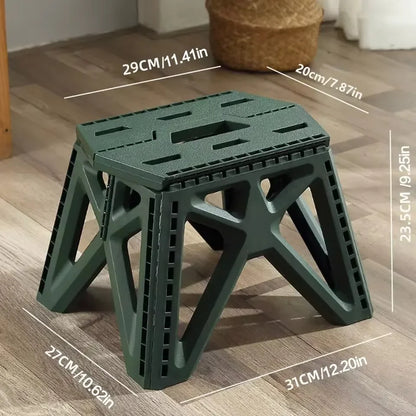 1Pc Portable Folding Camping Stool, Lightweight Foldable Seat for Hiking Beach Fishing Outdoor Use