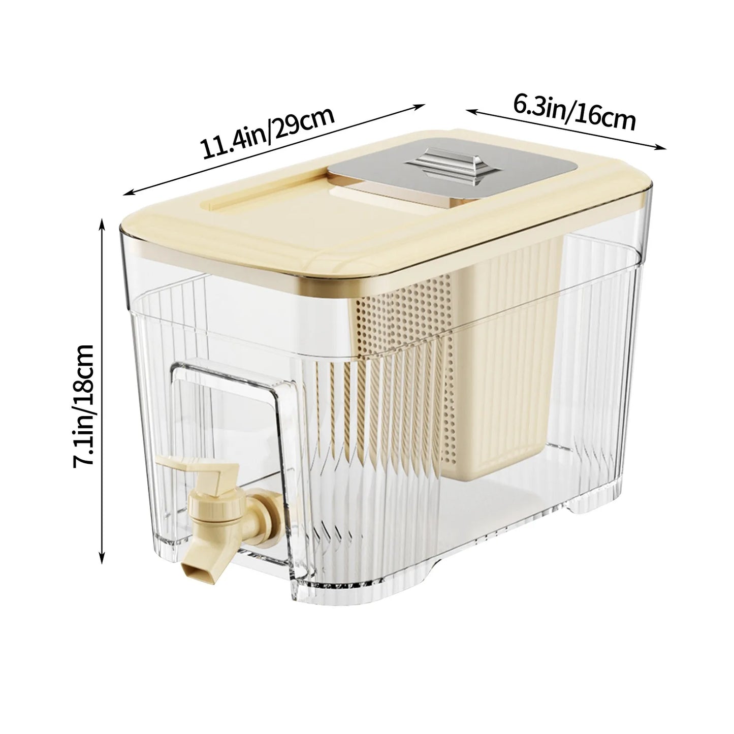 6l Large Capacity Cold Kettle With Faucet In Refrigerator Iced Beverage Dispenser Cold Water Pitcher For Summer Drinkware