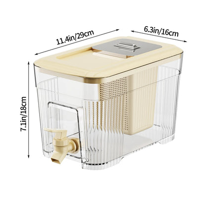 6l Large Capacity Cold Kettle With Faucet In Refrigerator Iced Beverage Dispenser Cold Water Pitcher For Summer Drinkware