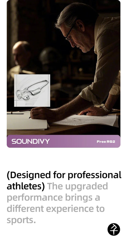Słuchawki douszne douszne SOUNDITY RS2 z przewodnictwem kostnym, 32 GB pamięci, IPX6, odporne na pot, do biegania i jazdy na rowerze