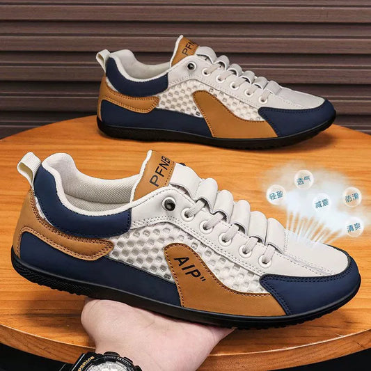 Brand protection  new men's lightweight non-slip breathable wear-resistant running sports fashion versatile casual shoes