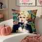 Iconic Pop American Singer M-Madonna Cushion Cover Pillowcase Short Plush Invisible zipper Room Sofa Cushion Cover
