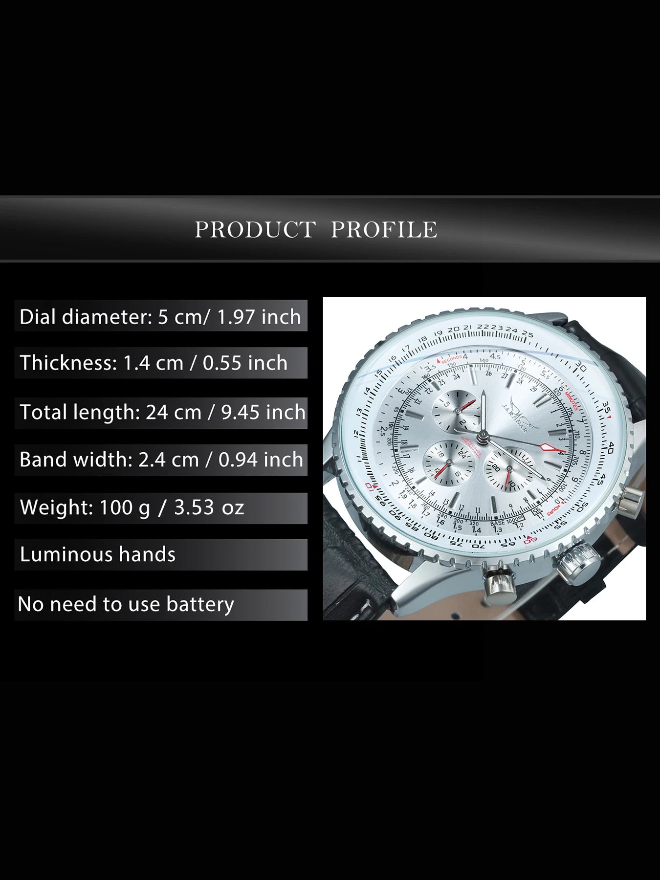 JARAGAR Pilot Automatic Watch for Men Military Multifunction Sub-Dials Mechanical Watches Top Brand Luxury Leather Strap Clock