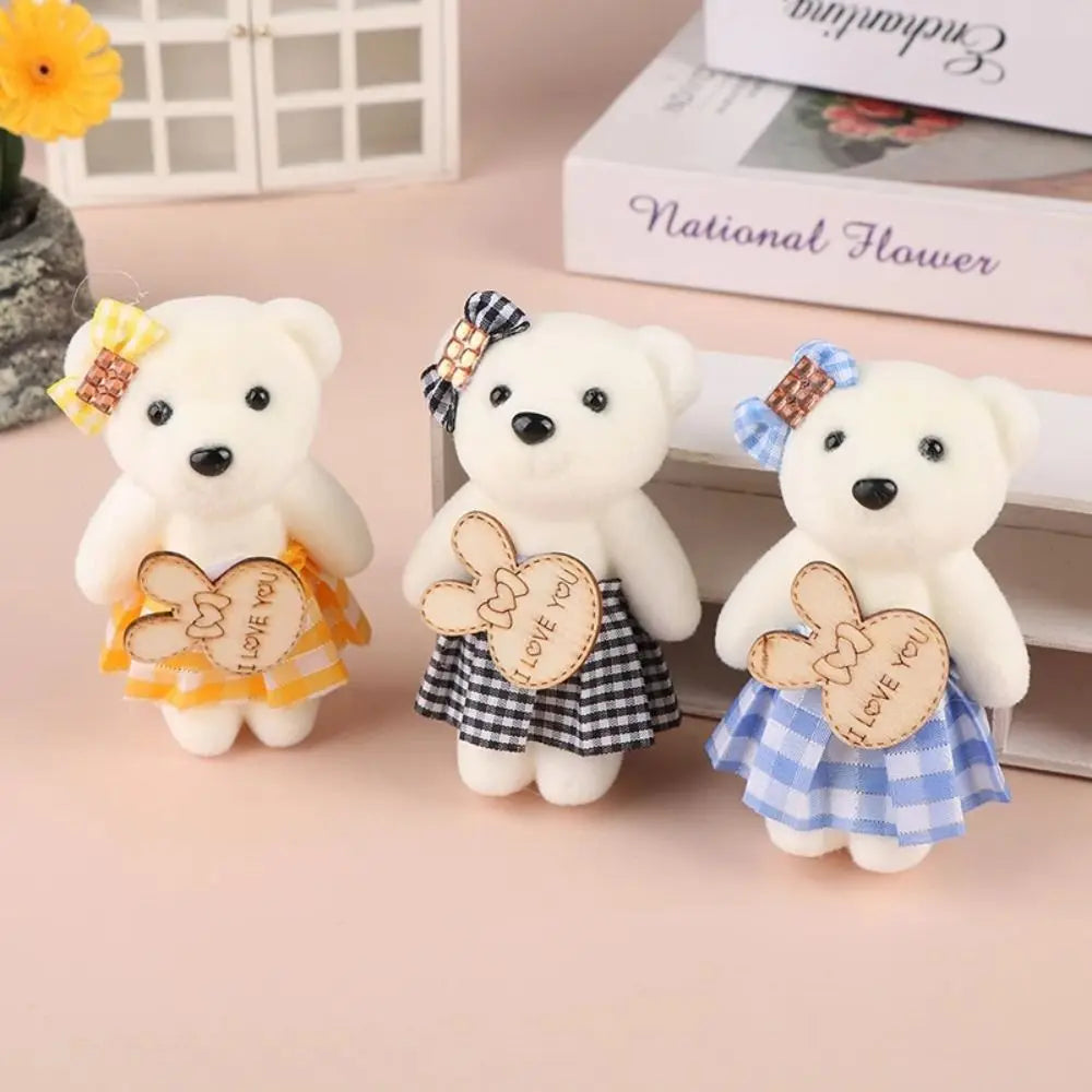 10pcs/bag Foam Bear Bear Plush Foam Toys Plush Animal Cartoon Mini Bear Flower Bouquet 10cm Plush Doll Cartoon Bouquet Doll
