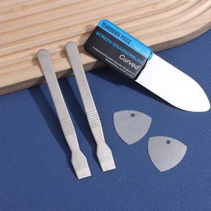5 In 1 Professional Stainless Steel Curved Screen Pry Tools For Phone Tablet Laptop Repair Metal Spudger Disassembly Kit