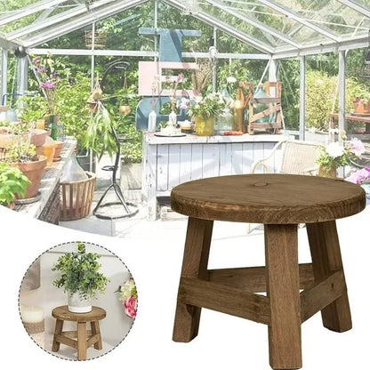 Modern Bonsai Rack Wooden Mini Stool Mini Size Display Succulent Plant Stand Round Flower Pot Base Holder Home Garden Decor