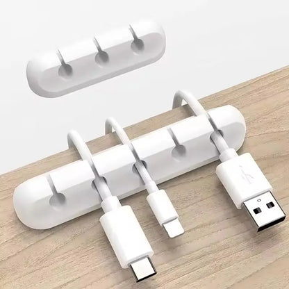 Silikonowy Organizer Kabli USB Nawijacz do kabli USB Klipsy do zarządzania porządkiem na biurku Uchwyt na kabel do akcesoriów do myszy i słuchawek