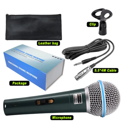 Wired Professional Dynamic Microphone Mic For PC Karaoke Machine System Sound Room Gaming Gamer Audio Sing Live Streaming Kits