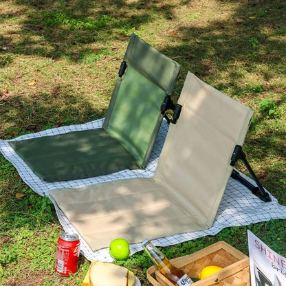 1pc Foldable Camping Chair Outdoor Garden Park Single Lazy Chair Backrest Cushion Picnic Camping Folding Back Chair Beach Chairs