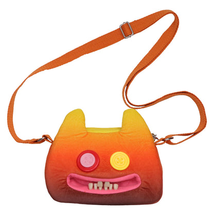 Fuggler Original ALLEY CATS Plush Bag Big Head Ugly Tooth Monster Crossbody Furry Funk Purse Backpack Wallet Storage BagGift
