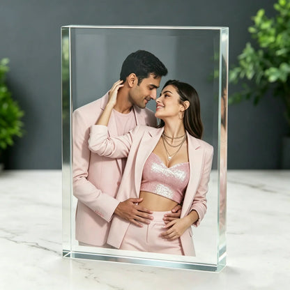 1 Personalized Acrylic Photo Block – Suitable for family Photos, Wedding Anniversaries, Birthday Gifts, and Newborn Photos.