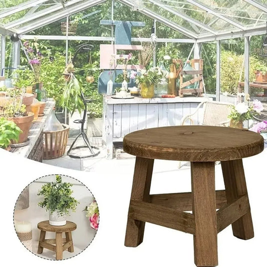 Modern Bonsai Rack Wooden Mini Stool Round Mini Size Succulent Plant Stand Display Flower Pot Base Holder Home Garden Decor
