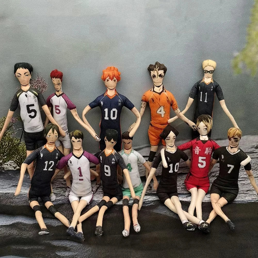 Anime Haikyuu Hinata Shoyo Kozume Kenma Cosplay Cotton Doll Iron Wire Skeleton Twistable Abstract Cartoon Figure Funny Dolls