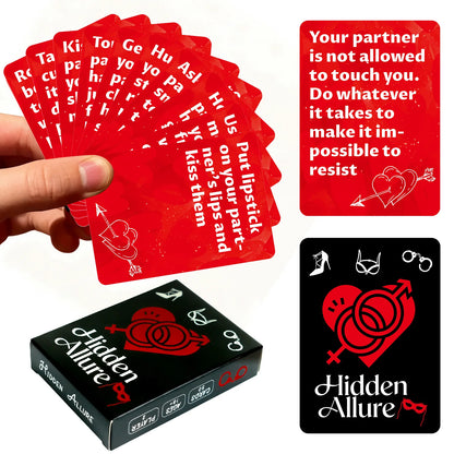 50-Card Couples Drinking Game Cards Set 8.9x6.4cm Challenge Cards Perfect for Date Nights Bedroom Fun Adult Parties