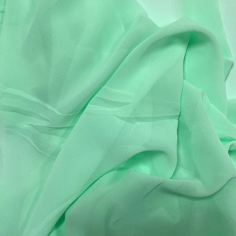 Dusty Blue Soft Chiffon Fabric for Wedding Party Decor Home Decor Georgette Backdrops Curtain Dress Skirt Shirt Cloth DIY