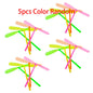 1-20pcs Plastic Bamboo Dragonfly Shape Hand Push Flying Propeller Outdoor Sports Game Kids Toy Gift Rotating Flying Arrow Games