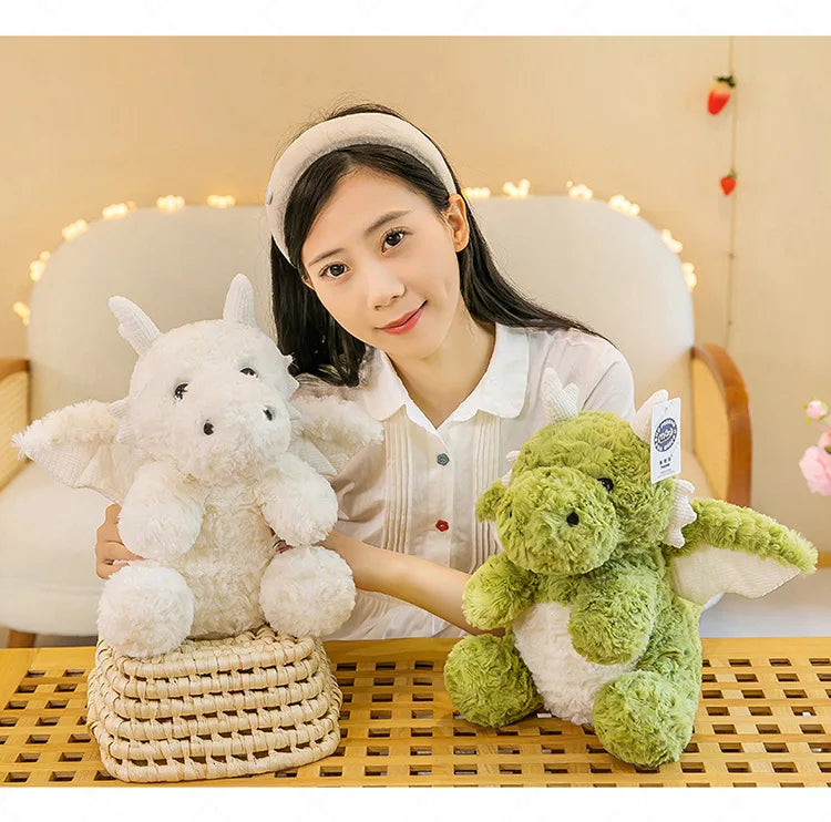 22-60CM Cute Pterodactyl Flying Dragon Doll Dinosaur with Wings Plush Toy Bed Pillow Sleeping Companion Soothing Gift for Kid