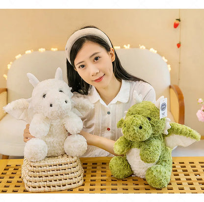 22-60CM Cute Pterodactyl Flying Dragon Doll Dinosaur with Wings Plush Toy Bed Pillow Sleeping Companion Soothing Gift for Kid