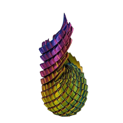 3D Printed 7.5/5.5CM Twisted Dragon Egg Toy Spiral Stress Relief Sensory Toy Christmas Birthday Party Gifts Multi-color Fidget