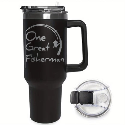 1200ML Stainless Steel Thermos Cup with Straw & Handle Ice Coffee Drink Vacuum Insulated Cup Car Travel Gym Outdoor Water Bottle