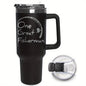 1200ML Stainless Steel Thermos Cup with Straw & Handle Ice Coffee Drink Vacuum Insulated Cup Car Travel Gym Outdoor Water Bottle