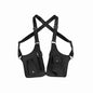 HOMEFISH Double Shoulder Strap Tactical Fishing Bag Waterproof PU Multi-Pocket Outdoor Anti-Theft Crossbody Bag Multi-Purpose