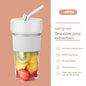 Electric Fruit Juicer Portable Wireless Blender Juice Mixer Mini Juice Cup With Straw Electric Juicer With 6-Blade USB Charging