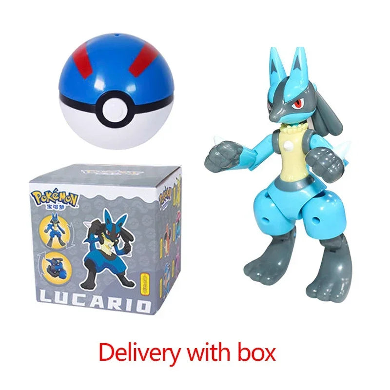 Pokemon Figure Pokeball Poke Ball Venusaur Charizard Gyarados Pikachu Mewtwo Gengar Blastoise Mew Eevee Box Elf for Kid Toy Gift